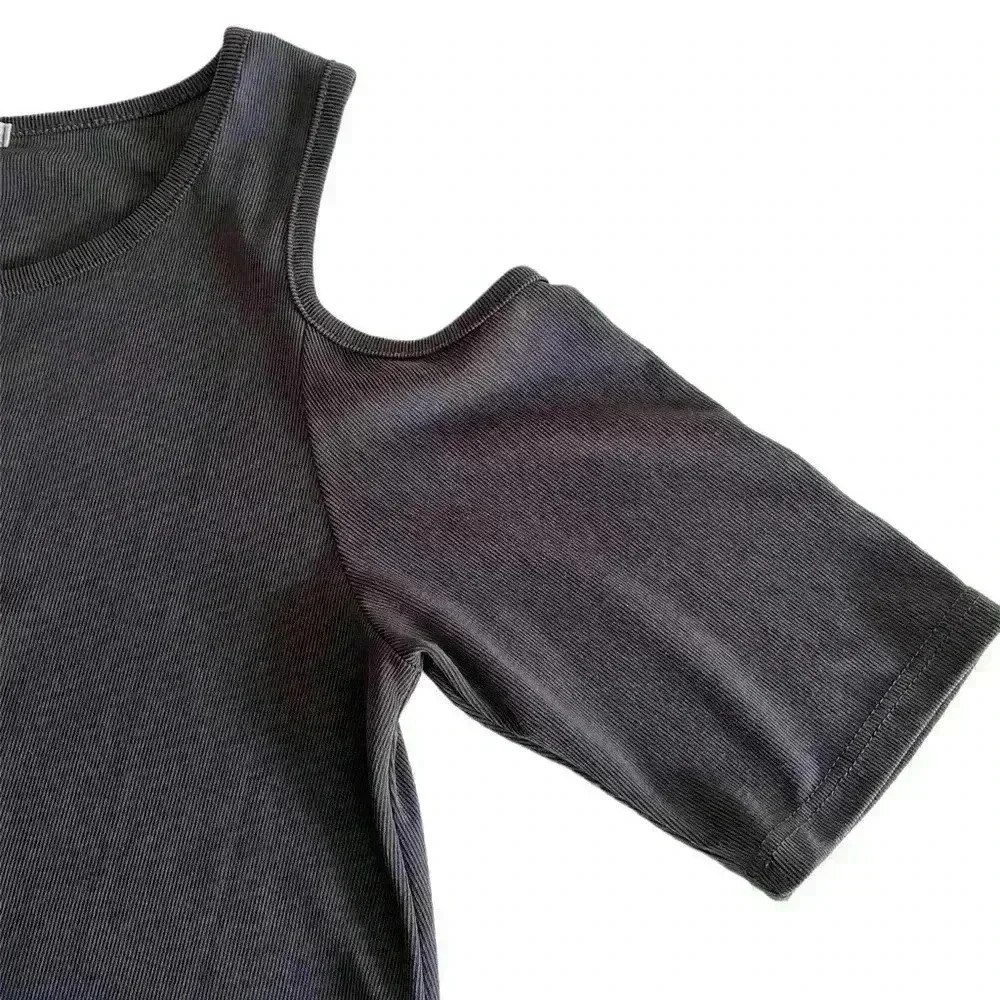 Acemi Cold Shoulder Black Dress - Picture 4 of 8